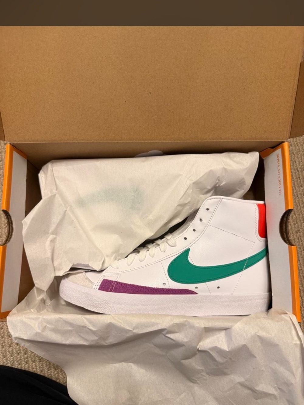 Nike Blazer with Teal Swoosh and Purple Accent- NWT
